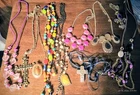 Lot of 10 Costume Jewelry Necklaces Different lengths and colors Vintage