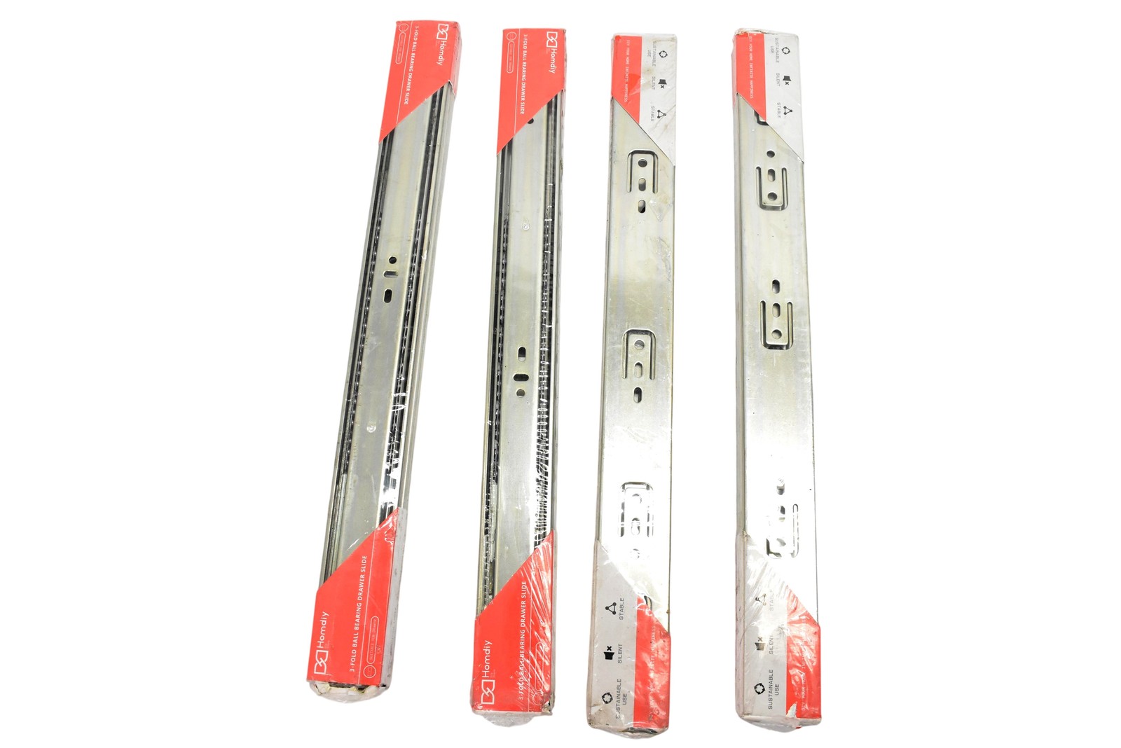 Lot Of 4 Rails Silver Metal