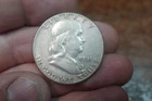 1951 FRANKLIN HALF DOLLAR SILVER 90% PART OF FULL COLLECTION IN DANSCO BOOK