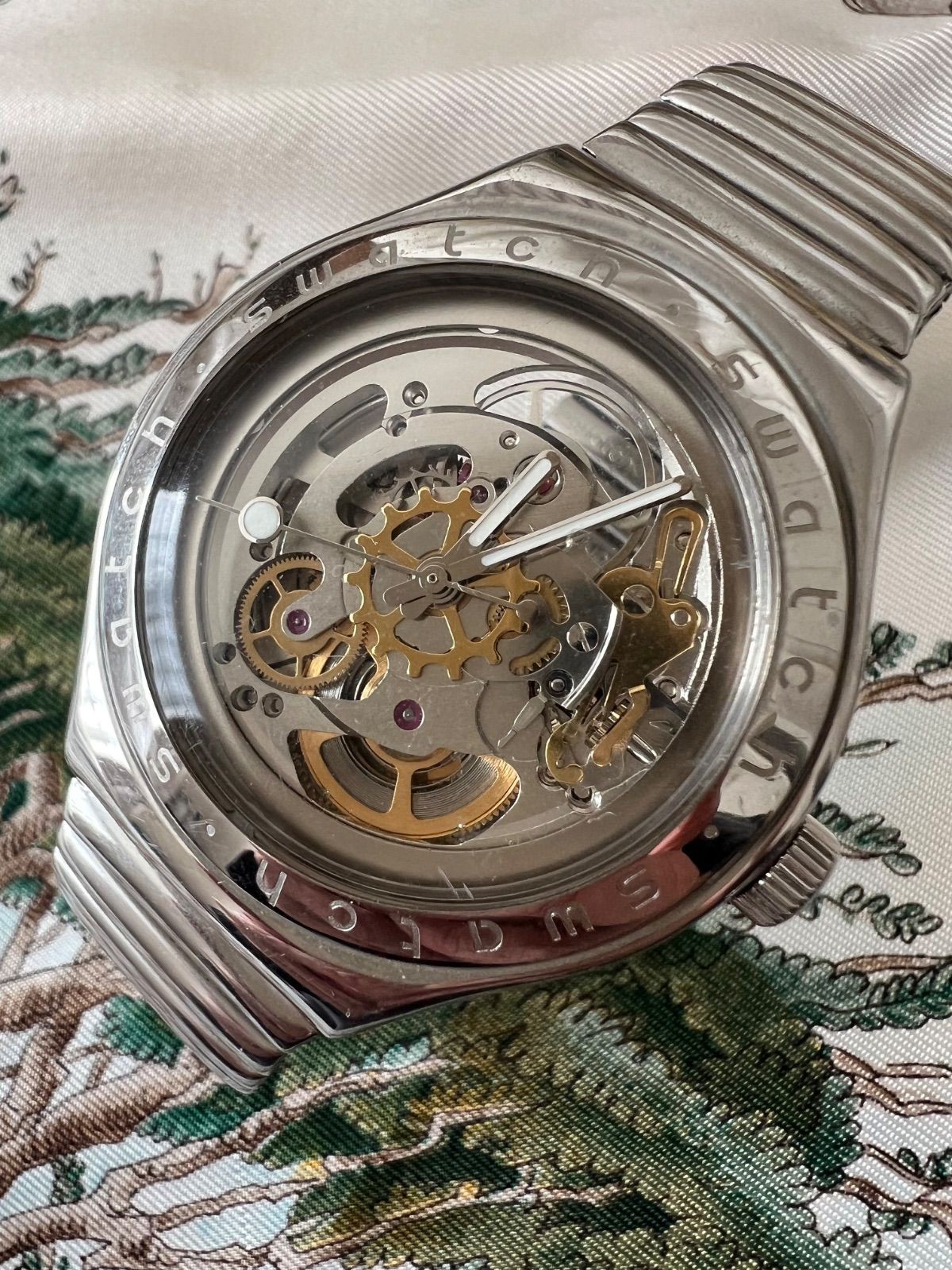 Used Swatch ☆ Skeleton automatic watch ☆ Working … - image 1