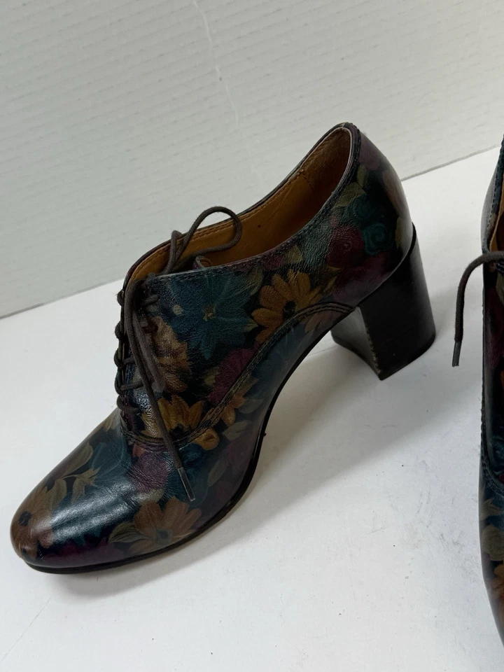 Patricia Nash Tacón Oxford Mujer Mara 6.5 Encaje Botín Azul Tostado Shooties Indi Foto 2 de 4