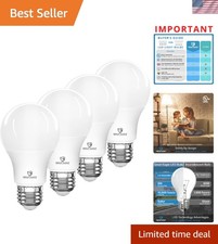 Great Eagle A19 LED Bulbs: 60W Equivalent - Listed Soft White 3000K, Pack of 4