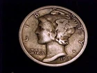 1918-D Mercury Dime, Very Good Grade