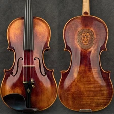 A30+ Master Antique Strad Style Violin 4/4 European Wood Carved Lion Head + Back