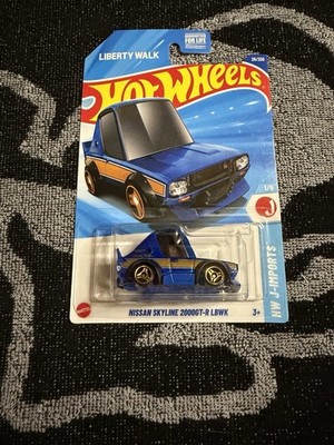 Hot Wheels Tooned/Toon d Nissan Skyline 2000GT-R Liberty Walk - LBWK Blue/Gold