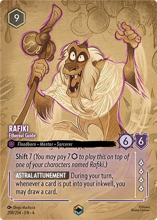 Disney Lorcana RAFIKI Ethereal Guide 208/204 - Enchanted Azurite Sea NM/M