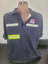 Bulwark FR iq series Flame Resistant Reflective Work Shirt XL Navy Marathon Oil