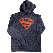 Superman DC Comics AOP Pullover Hoodie Boys M 8 Navy/Orange