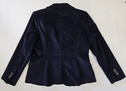 Veste blazer femme Brooks Brothers 346 bleu marine velours côtelé taille 14 coupe stretch - Photo 3/11