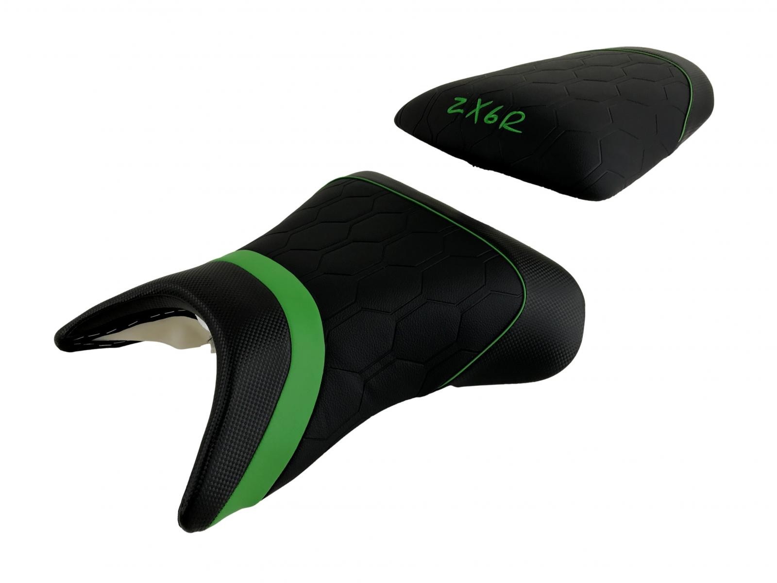 Housse de siege grip maximum HSD7682 pour Kawasaki ZX-6R Ninja noire