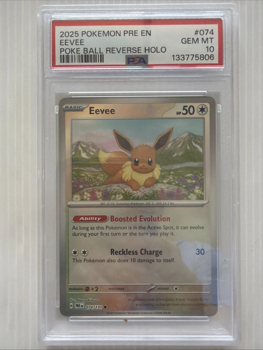 Eevee Pokémon TCG Professional Sports Authenticator (PSA) Grade 10