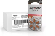 60 x Rayovac Extra 312 Size Hearing aid batteries Zinc air 10 Packs Used By 2028