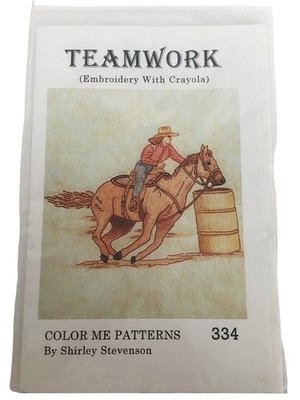 Color Me Patterns Teamwork Embroidery Horse Rodeo Shirley Stevenson Wall Quilt
