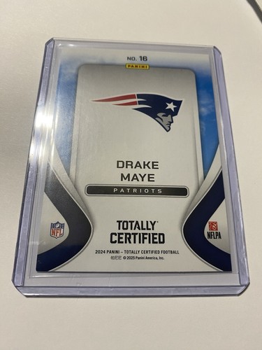 DRAKE MAYE 2024 PANINI TOTALLY CERTIFIED FRANCHISE FOUNDATIONS #16 PATRIOTS RC - 第 2/2 張圖片