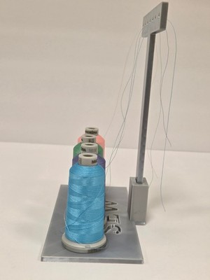sewing, embroidery, 3-D Print, thread stand, PLA, thread, sewing machines, pink