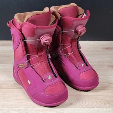 HEAD Galore Snowboard Boots Womens Size 7 Pink BOA Lacing Insulated Winter Wear