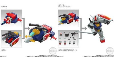 Mobility Joint Gundam Vol.11 - 01 G-Sky + 02 G-Bull + 06 EX Parts
