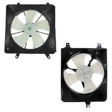Radiator & AC Condenser Cooling Fan Assembly Pair for 98-02 Honda Accord 2.3L