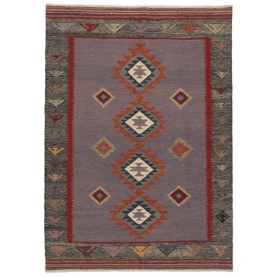 Kelim 240x168 cm Handgewebter Perserteppich Kilim Wolle Carpet Rug Orient Lila