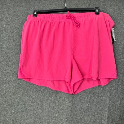 Ideology Women's 3X Fiery Pink Running Shorts Built-In Pocket Flat Seams