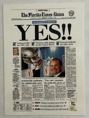 1994 Pro Line Live Jacksonville Jaguars Expansion Team Yes #396