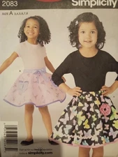 UC Girls Skirt Sewing Pattern Girls Circle Skirt Sewing Pattern 2083