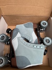 Sure Grip Oxford Blue Denim Suede roller skates size 6 fits womens 7-7.5