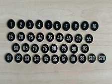 38 New Oval Key Checks Numbers  National Cash Register NCR 300 Models