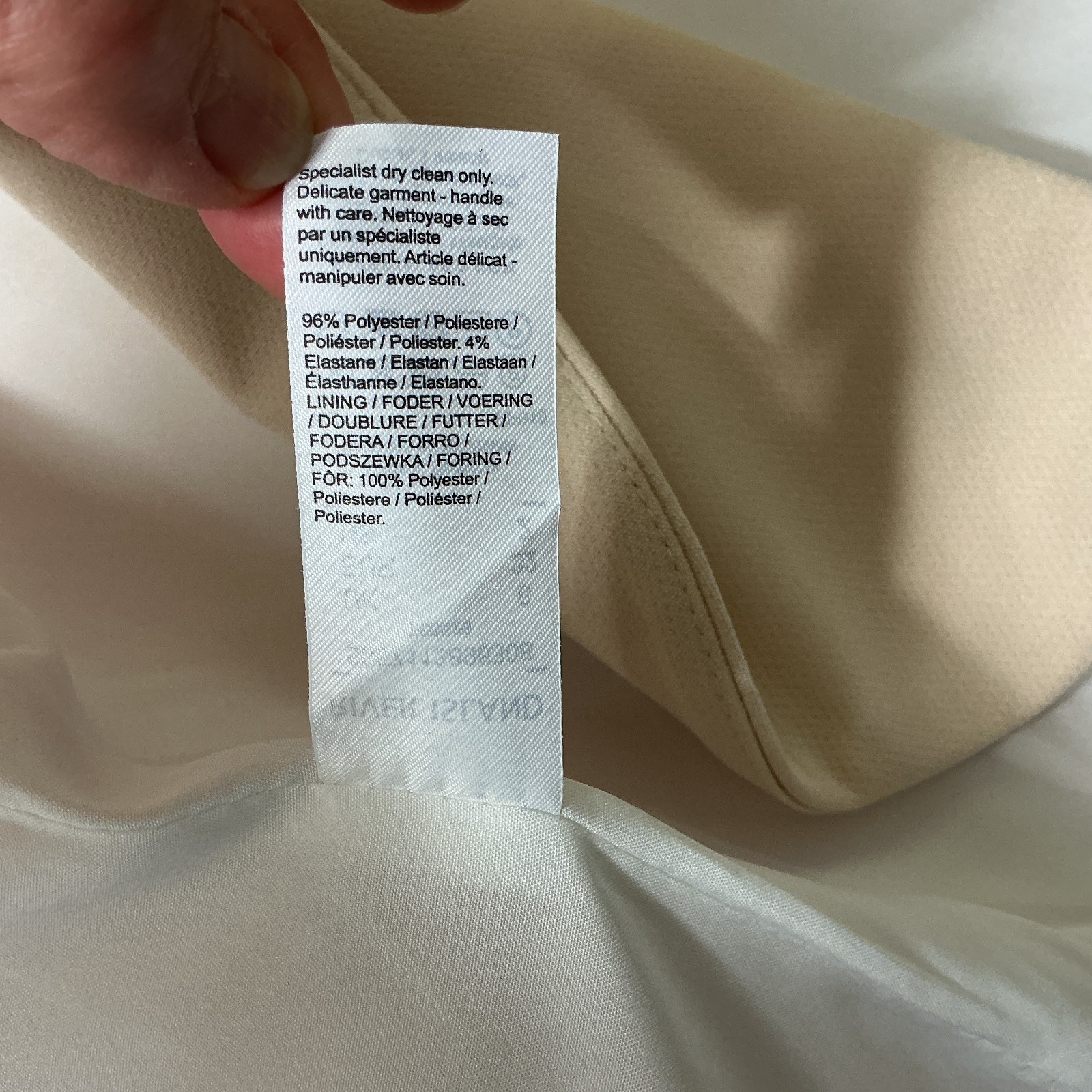 River Island Cream Single Button Wrap Over Asymmetrical Front Blazer NWT UK 6 US image 9