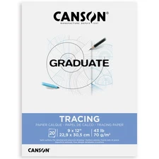 Canson Graduate Series Tracing Pad 9"X12"-20 Sheets - 5A0027QY-1GB30