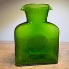 New ListingBlenko Double Spout 384 Glass Water Bottle Clover Green 8”