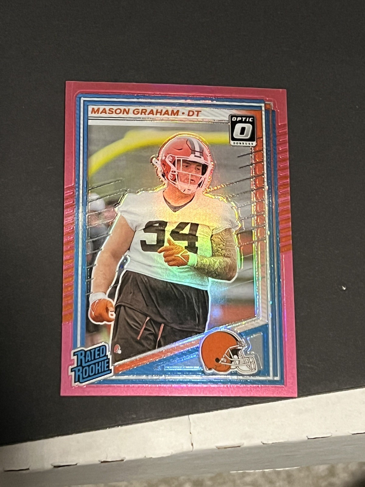2025 Donruss Mason Graham Rated Rookie Pink Optic Preview RC #340 Browns