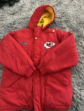 Vtg Kansas City Chiefs Jacket Mens Large Red Apex One NFL Pro Line winter coat 
