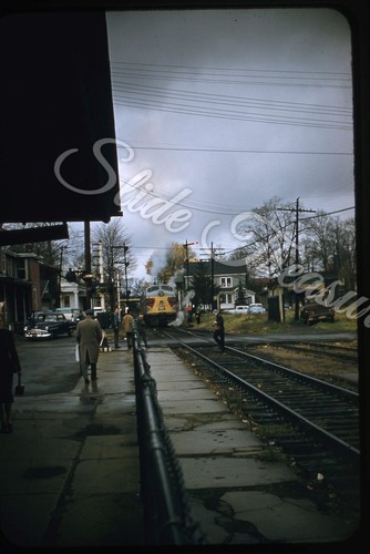 DL&W Norwich New York Station 1957 Kleinbilddia 50er Jahre Kodachrome Original RBK