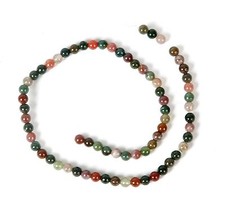 String of Multi Coloured 6mm Jade Beads for Jewellery Making (T20S)
