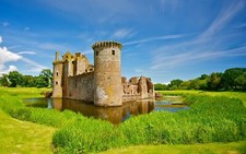 Landscape castle scotland ruins medieval Custom Gaming Mat Desk