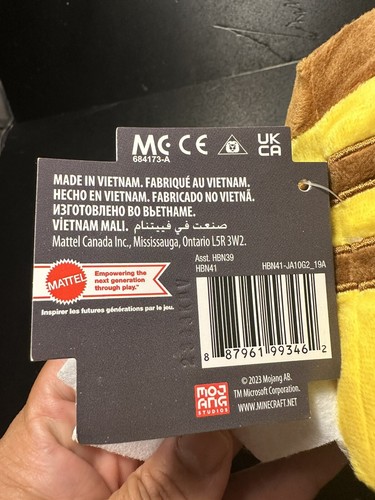 MINECRAFT BEE ABEILLE 6" Offizielles Plüsch-/Plüschtier von Mattel Mojang NEU MIT ETIKETT - Bild 8 von 9