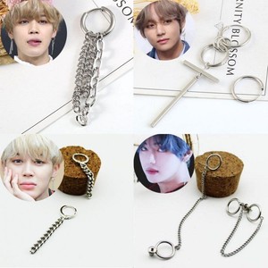 2pc Kpop Bts Suga Jinmin Earrings Bangtan Boys V Stud Doulbe Ring Image Is Loading 2pc Kpop Bts Suga Jinmin Earrings Bangtan Boys