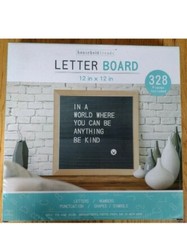 LETTER BOARD 328 pieces letters/numbers/shapes/symbols 12"x12" NEW 