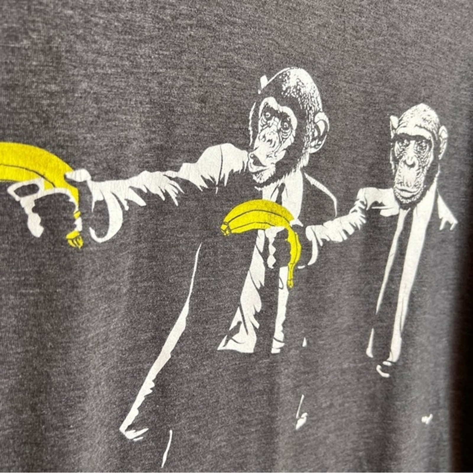 Pulp Fiction XL Grey Parody Monkey Banana Gun Graphic… Gem