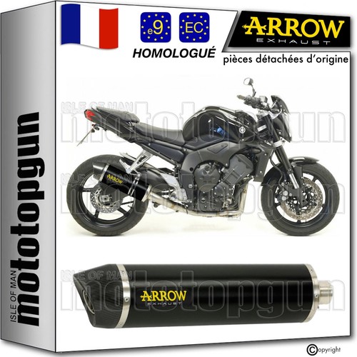 Pot D'échappement Arrow Race-Tech Noir Pour Yamaha TMAX 500 YP 2011 - Homologué, Chicane Amovible, Fabriqué En Italie