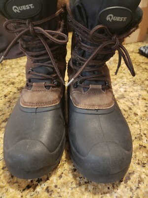 Black and Brown Quest Snow Boots Size 4 | eBay display picture 1