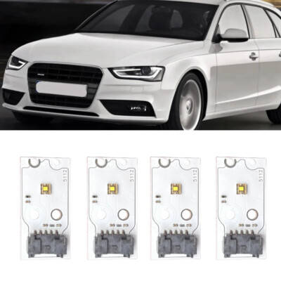 4X White LED DRL Board Daytime Running Lights Source For Audi A4L A4 S4 B8 8K A5