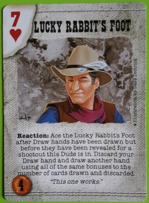 DEADLANDS Doomtown, LUCKY RABBIT'S FOOT, PROMO, Unbespielt CCG TCG.