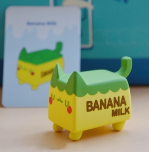 F.UN x RATOKIM BOXCAT Sweet Drink Series Banana Milk Mini Designer Art Toys