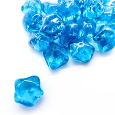 1/3/5 lb Fire Diamond Glass for Fire Pit Fireplace Landscape, 1 Inch, Blue