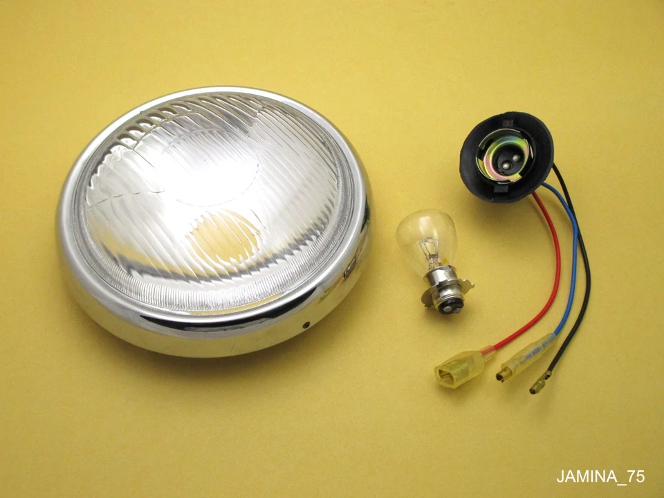 Honda CG110 CG125 XL125 XL175 XL250 XL350 6" Dual Sport Headlight + Rim Ring Foto 4 de 4