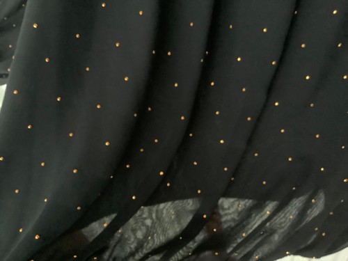 Vince Camuto Women’s Sheer Black Blouse With Small Gold Studs Size 2X - Picture 6 of 11