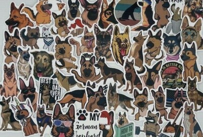 50 Sticker Aufkleber Stickerbomb Hund Schäferhund German Sheppard Dog Neu
