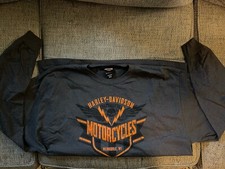 Harley Davidson Shirt Mens 2XL Extra Large Gray Motorcycle Carroll IA Biker